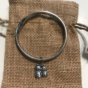 Sisters themed bracelet with charm